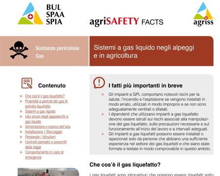 Sistemi a gas liquido negli alpeggi e in agricoltura